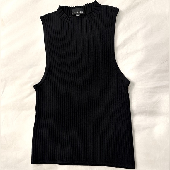 Lucy Paris black ribbed tank - Picture 5 of 5